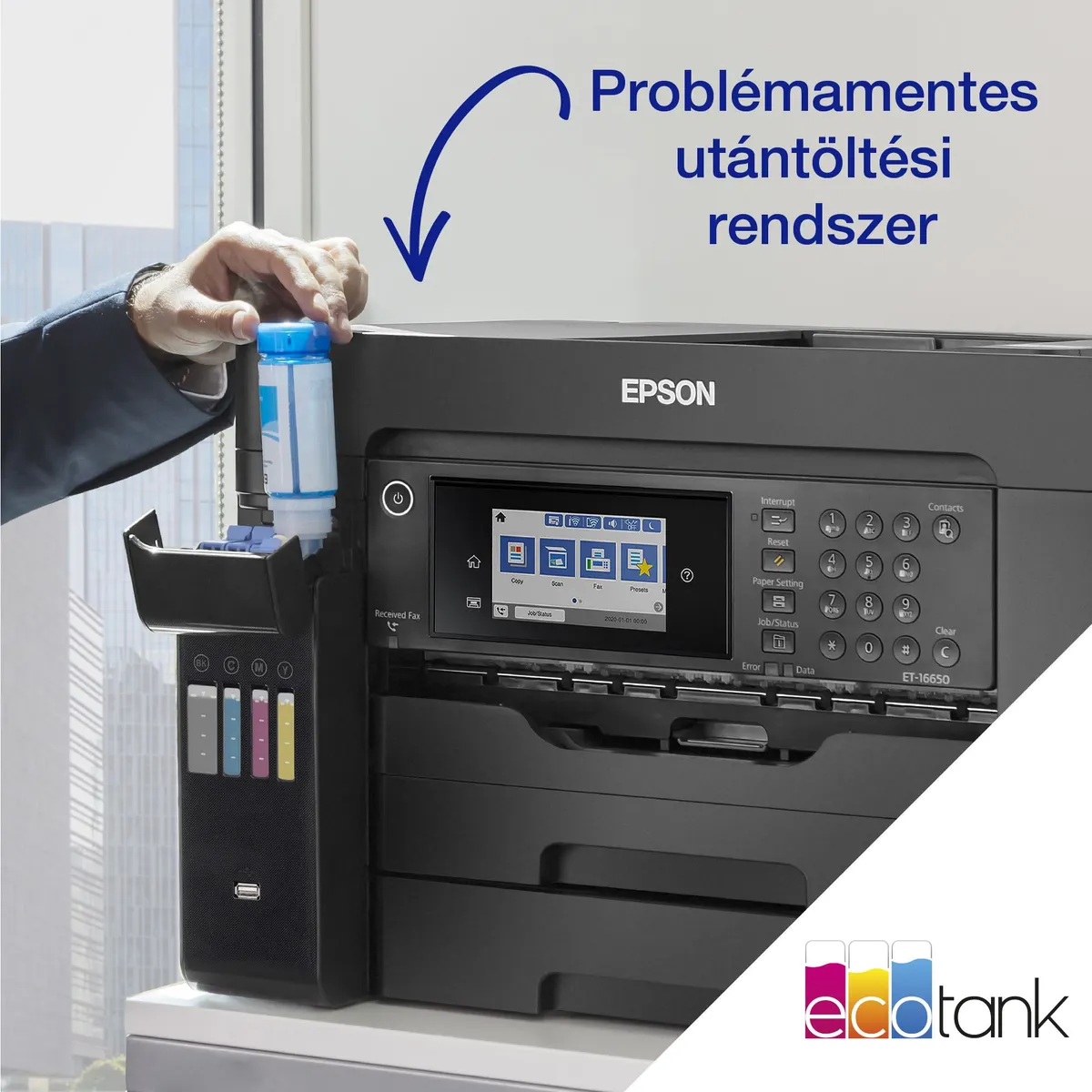 EPSON C11CH72402 EcoTank L15150 A3 MFP duplex WiFi LAN USB LCD érintőképernyős #8