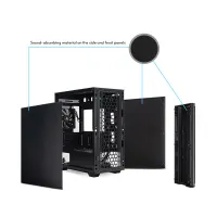 Chieftec AZ-01B-OP Pro mini mATX 0,6 mm SPCC fekete 2x 2,5" 1x 3,5" belső rekesz PSU nélkül CPU hűtő max 165 mm VGA max 330 mm #2