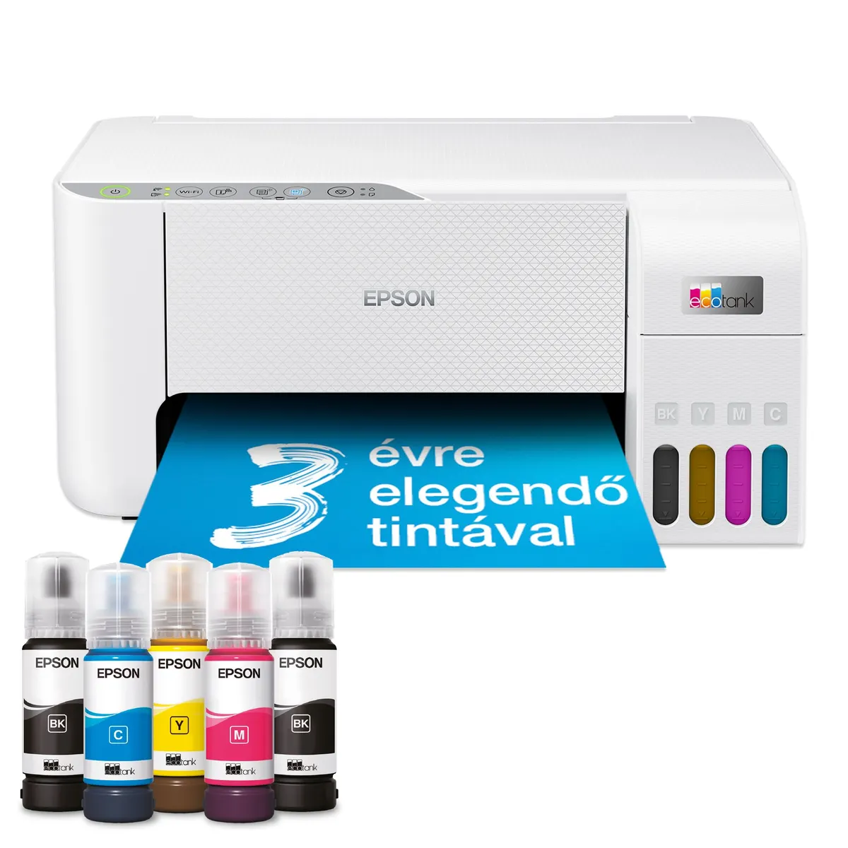 EPSON C11CJ67436 EcoTank L3276 tintasugaras multifunkciós Wi-Fi A4 színes fehér #1
