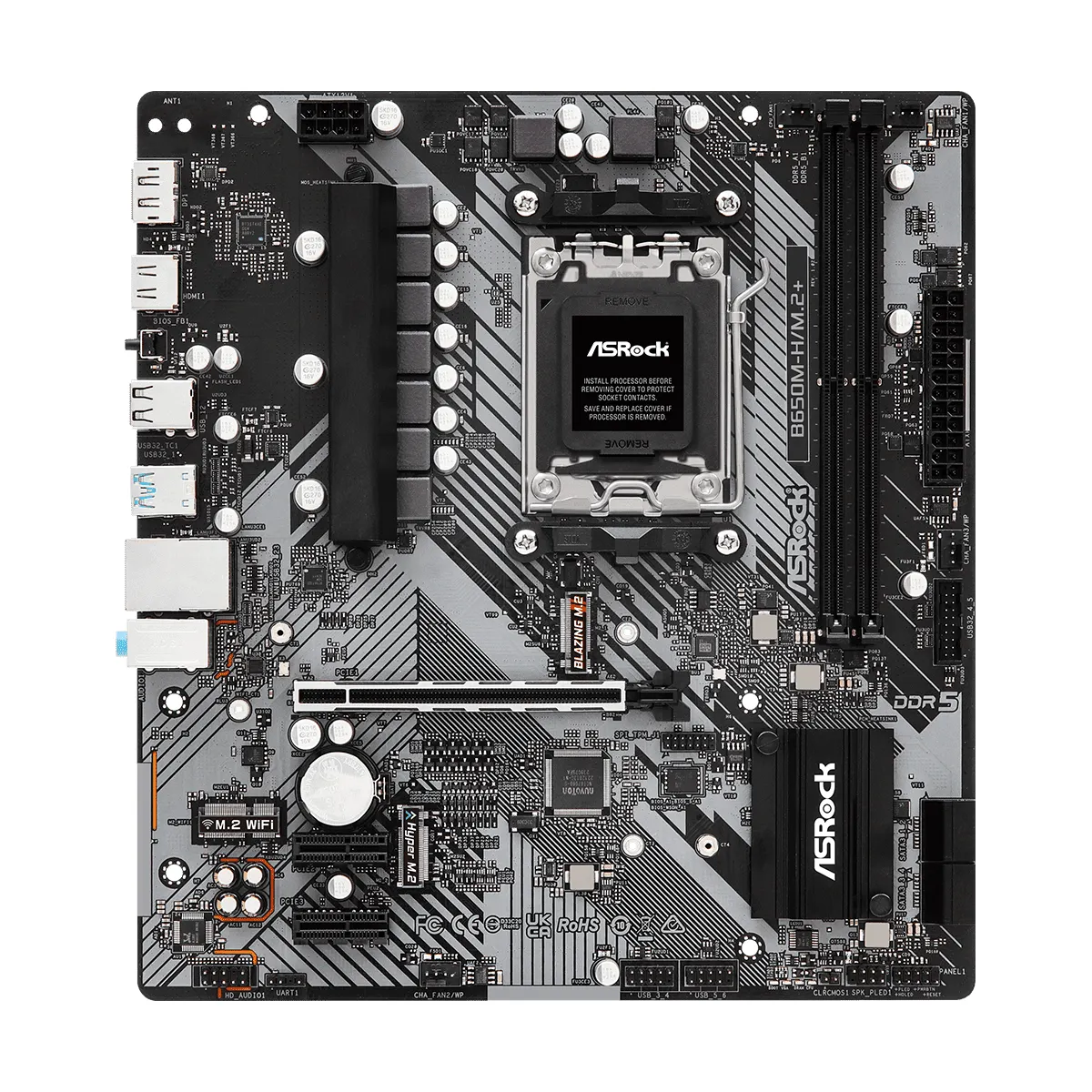 ASRock 90-MXBMS0-A0UAYZ B650M-H M.2 AM5 DDR5 2x PCIe4.0x16 2x M.2 4x SATA3 2.5G HDMI DP #2