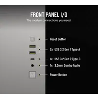 Corsair CC-9011289-WW 2500X kétkamrás toronyház Micro-ATX-Mini-ITX kompatibilis fehér-szaténszürke alumínium #4