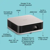 EPSON V11HB72240 adatkivetítő 1080p LED 700 ANSI 20 000 óra HDMI USB Bluetooth WiFi Google TV 10 W hangszóró #2
