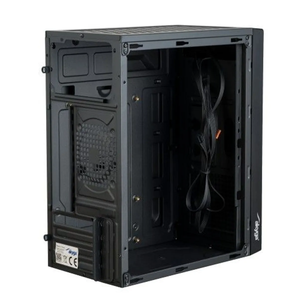 Akyga AK35BK microatx tok táp nélkül fekete előlapi USB 2.0x2 audió-mikrofon, atx-flex atx-mini itx kompatibilis, max 250 mm vga, 3 rekesz #2