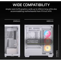 Corsair CC-9011323-WW 3500X RS-R ARGB Mid-Tower ATX fehér edzett üveg 3x RS120-R ARGB ventilátor #5