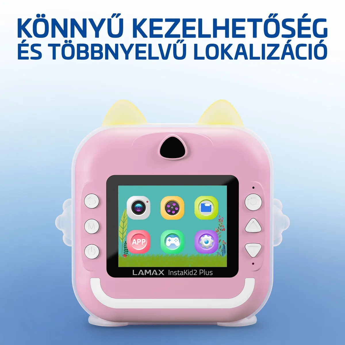 Lamax 8596687002700 InstaKid2 AIPlus rózsaszín hőpapíros gyerek fényképezőgép #3