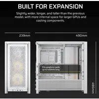 Corsair CC-9011297-WW Frame 4000D RS ARGB fehér moduláris 3db RS120 ARGB ventilátor #6