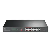 TP-Link TL-SL1218P 16-portos PoE kapcsoló 16x PoE RJ45 2x GbE RJ45 1x SFP port 150 W