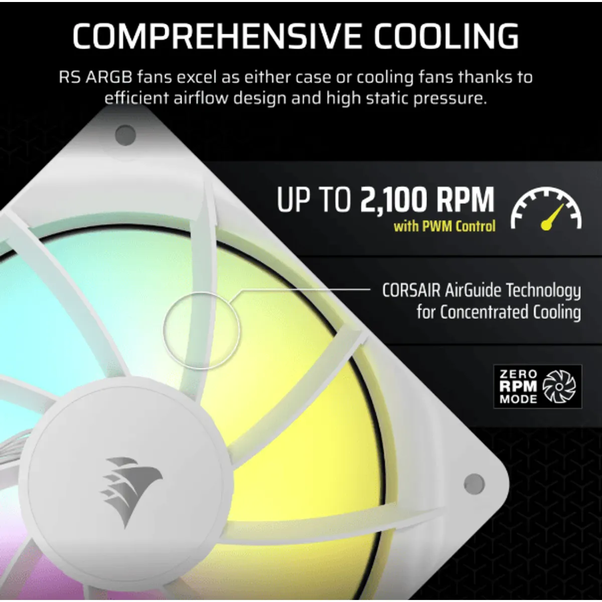 Corsair CO-9050184-WW RS120 ARGB ventilátor fehér 4-tűs PWM #4