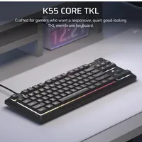 Corsair CH-9216065-NA K55 CORE TKL RGB membrános gamer billentyűzet 300 ml folyadék elleni védelem 12-key rollover iCUE kompatibilis USB Type-A #3