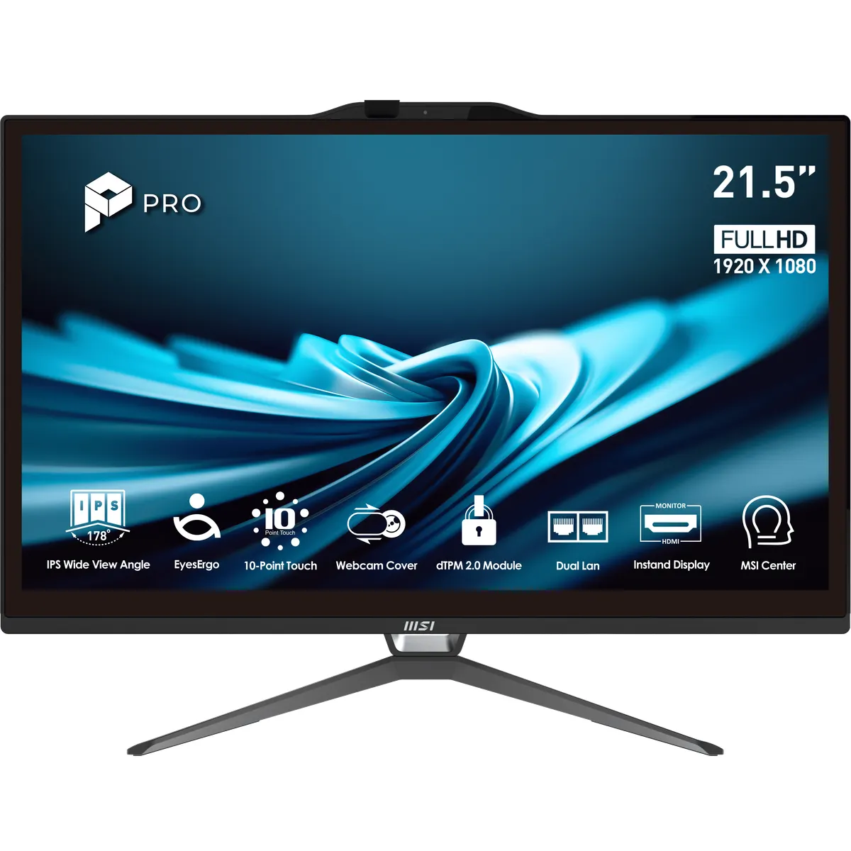 MSI 9S6-AC0151-663 All-in-One 21.5" FHD touch LED IPS Intel Core i3 3,5 GHz–4,7 GHz 16GB DDR5 512GB SSD 802.11ax Gigabit USB-C USB 3.2 Gen2 #1
