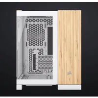 Corsair CC-9011288-WW 2500X Micro-ATX kétkamrás toronyház fehér bambuszfa dekorpanel 9x120 mm ventilátor #6