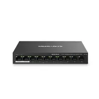 Mercusys MS110P 10-portos PoE switch 8 PoE portok 65 W 250 m fém ház