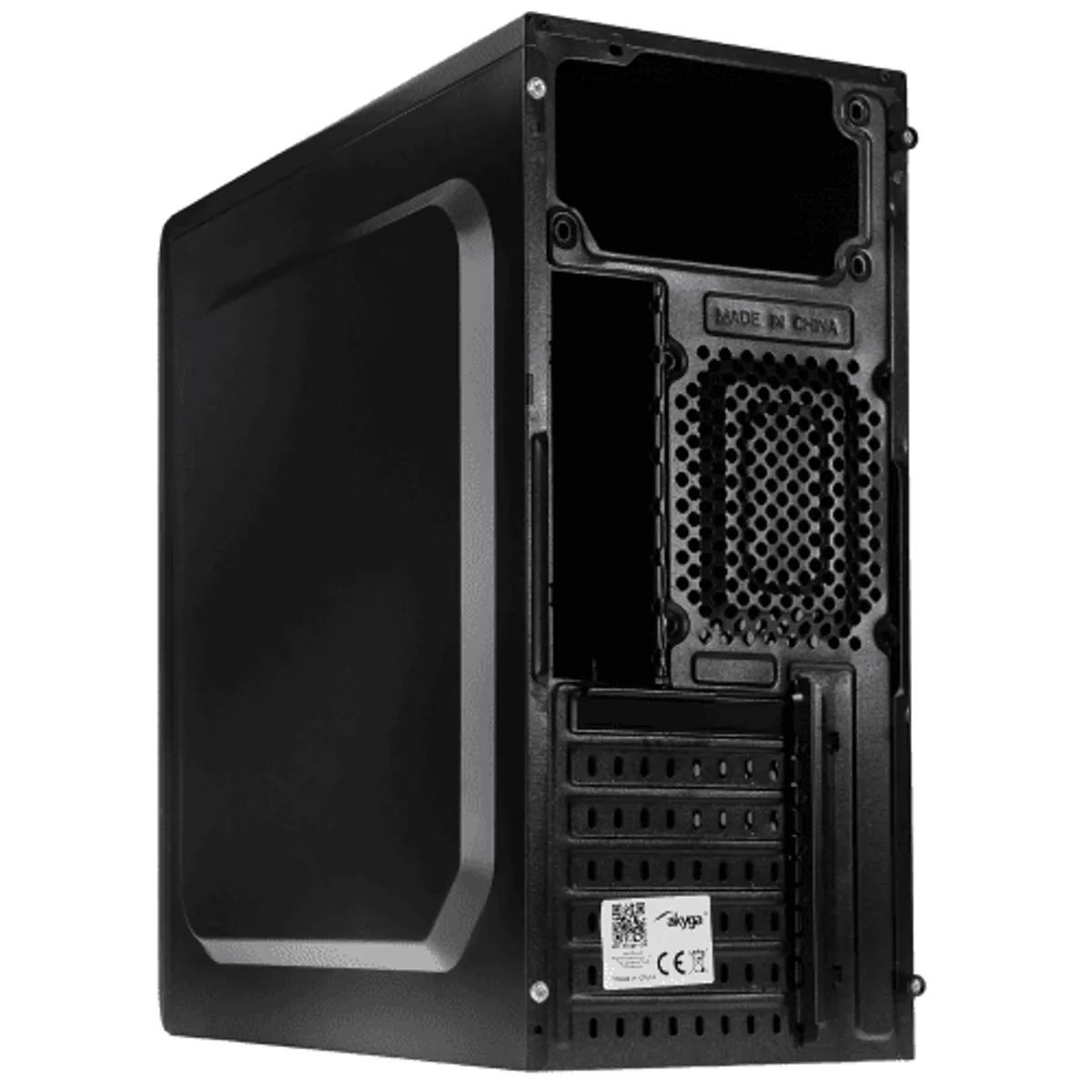Akyga AK13BK táp nélküli Micro Tower ATX számítógépház 2x USB 2.0 előlapon 5,25" külső 3x3,5" belső #2