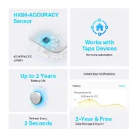 TP-Link TapoT310 hőmérséklet és páratartalom szenzor 2 másodpercenként frissül pontos érzékelés #2