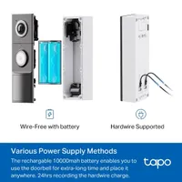 TP-Link TapoD235 Tapo D235 2K 5MP IP66 180 fok látószög duális energiaellátás microSD 512 GB 2,4 GHz wifi kétirányú audio #3