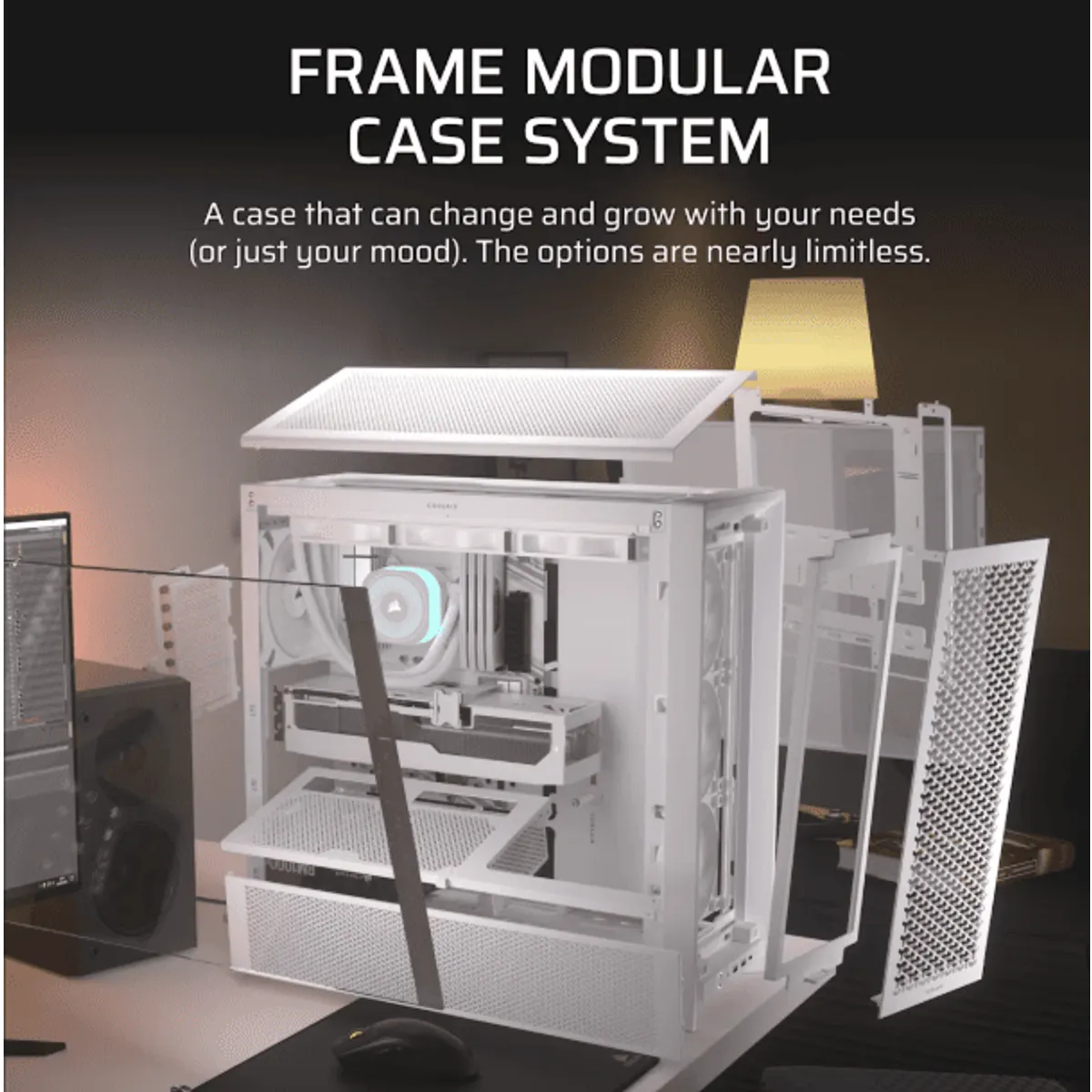 Corsair CC-9011313-WW Frame 4000D RS fehér edzett üveg moduláris 3 RS120 ventilátor #3