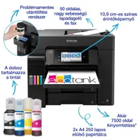 EPSON C11CJ29402 EcoTank L6570 A4 MFP színes kétoldalas érintőképernyő 10,9 cm USB LAN WiFi 550 lap bemeneti papírtálca 125 kiadótálca #2