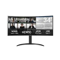 LG 34WR55QK-B.AEU 34" ívelt va monitor 3440x1440 100hz 5ms hdr10 hdmi x2 dp usb-c usb 3.0x2 vesa 100x100 állítható magasság dőlésszög