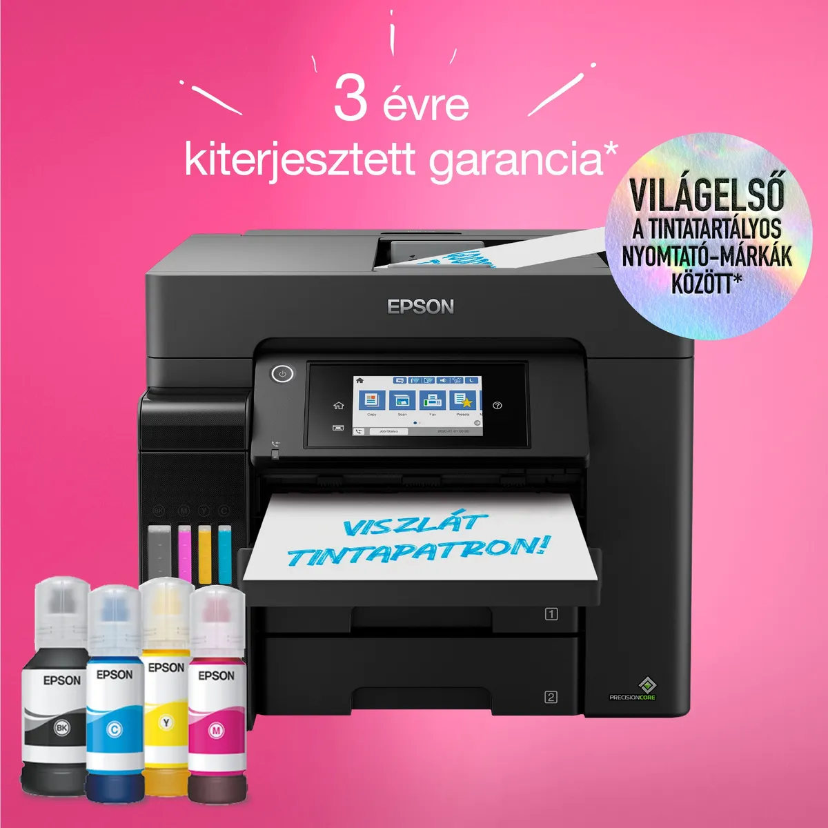 EPSON C11CJ29402 EcoTank L6570 A4 MFP színes kétoldalas érintőképernyő 10,9 cm USB LAN WiFi 550 lap bemeneti papírtálca 125 kiadótálca #7