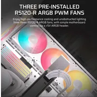 Corsair CC-9011323-WW 3500X RS-R ARGB Mid-Tower ATX fehér edzett üveg 3x RS120-R ARGB ventilátor #3