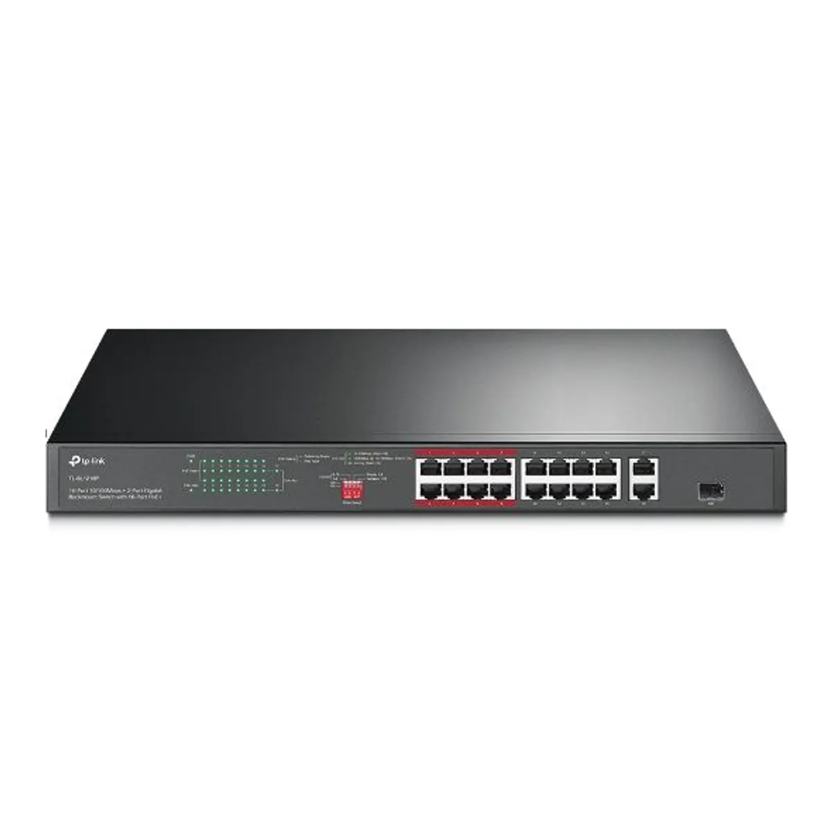 TP-Link TL-SL1218P 16-portos PoE kapcsoló 16x PoE RJ45 2x GbE RJ45 1x SFP port 150 W #1