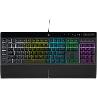Corsair CH-9226765-NA K55 RGB PRO 5 zónás RGB, IP42 por- és fröccsenésálló, levehető tenyértámasz, 6 makrógomb, dedikált média- és hangerőgombok