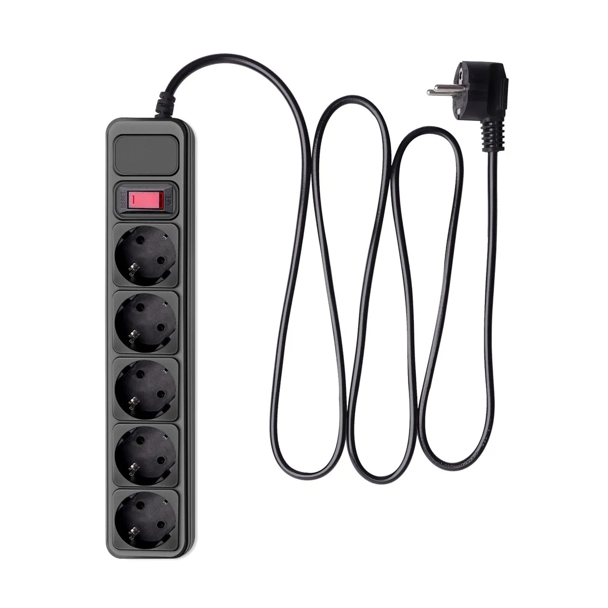 Akyga AK-SP-06B túlfeszültségvédő elosztó 5 schuko aljzat, 3 m #1