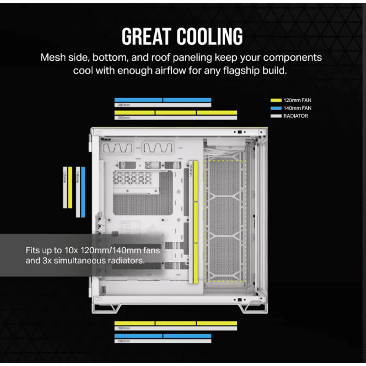 Corsair CC-9011284-WW 6500X középméretű kétkamrás toronyház fehér bambusz dekorpanel #3