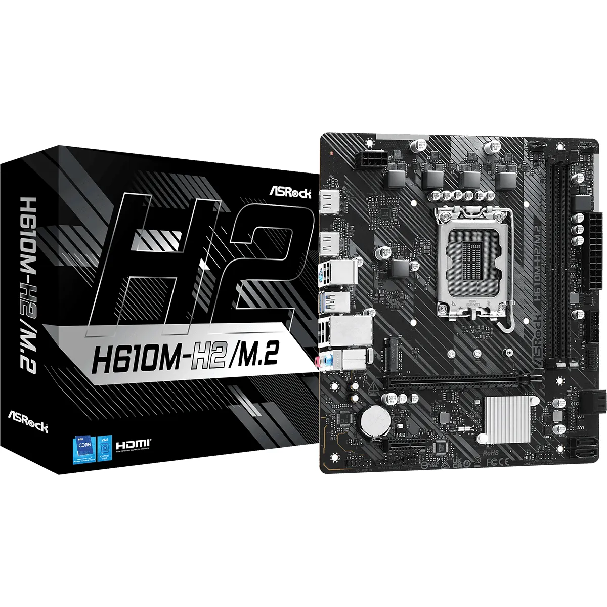 Asrock 90-MXBP70-A0UAYZ H610M-H2-M.2 LGA1700 mATX DDR4 64GB 3200MHz #1