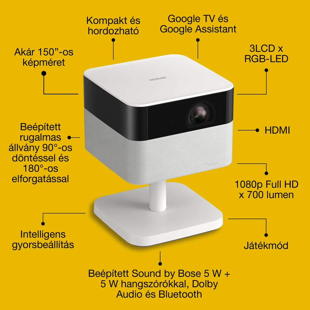 EPSON V11HB79040 EF-71 3LCD LED Full HD projektor 700 ANSI lumen WiFi Bluetooth 1080p #2