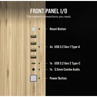 Corsair CC-9011284-WW 6500X középméretű kétkamrás toronyház fehér bambusz dekorpanel #4