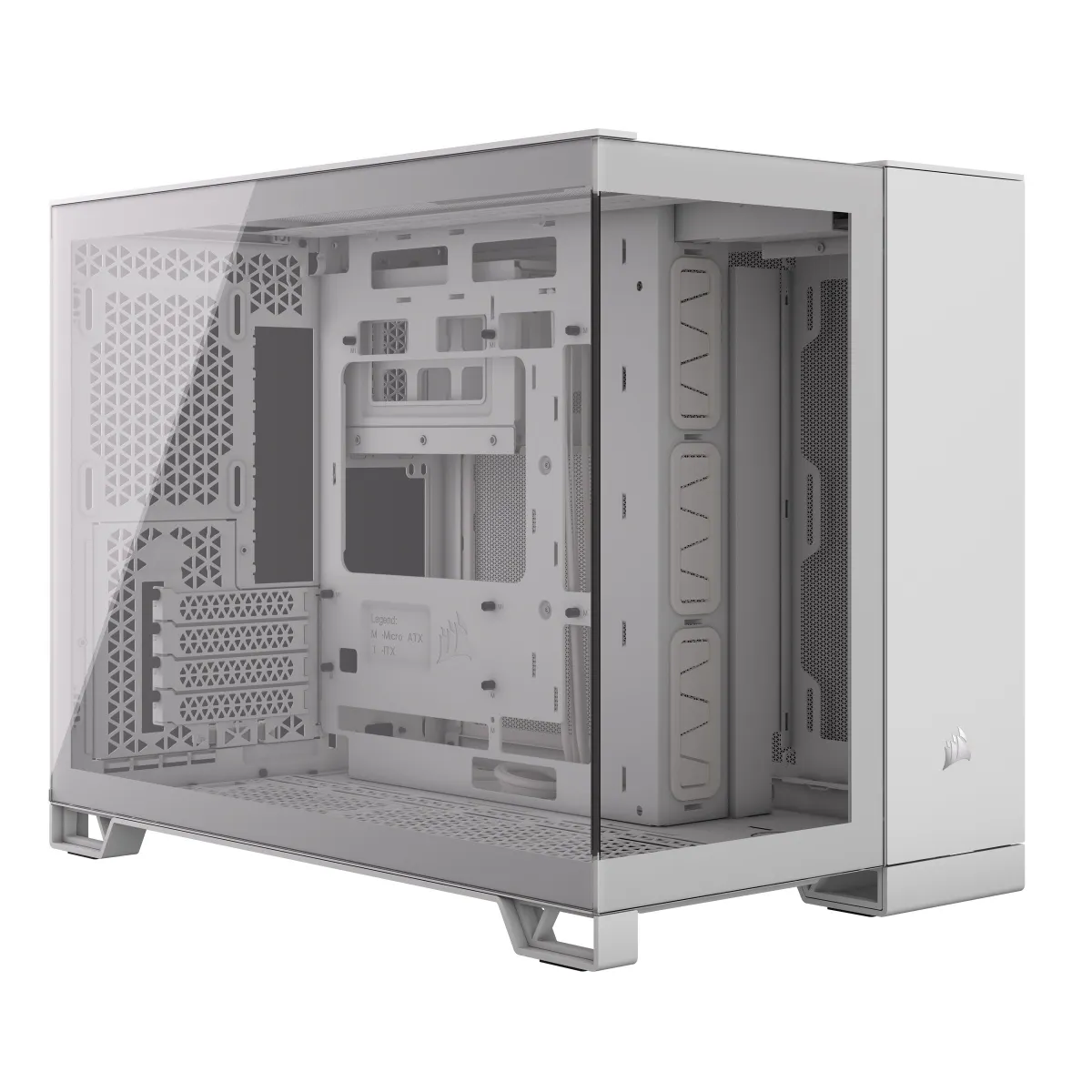 Corsair CC-9011266-WW 2500X Mid-Tower Micro-ATX fehér dupla kamrás edzett üveg táp nélküli #1