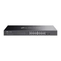 TP-Link SG2218 Omada 16-portos gigabites kapcsoló, 2x SFP, 1U rackbe szerelhető, VLAN, QoS