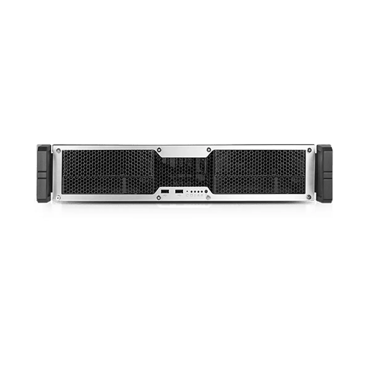 Chenbro RM24100H04*13753 2U IPC ház fekete előlapi kijelző és vezérlőkapcsoló 2 x USB 3.0 AC-IN PS2 PSU konzol hátsó ablak alacsony profilú PCI slotok #1