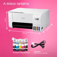 EPSON C11CJ67436 EcoTank L3276 tintasugaras multifunkciós Wi-Fi A4 színes fehér #4
