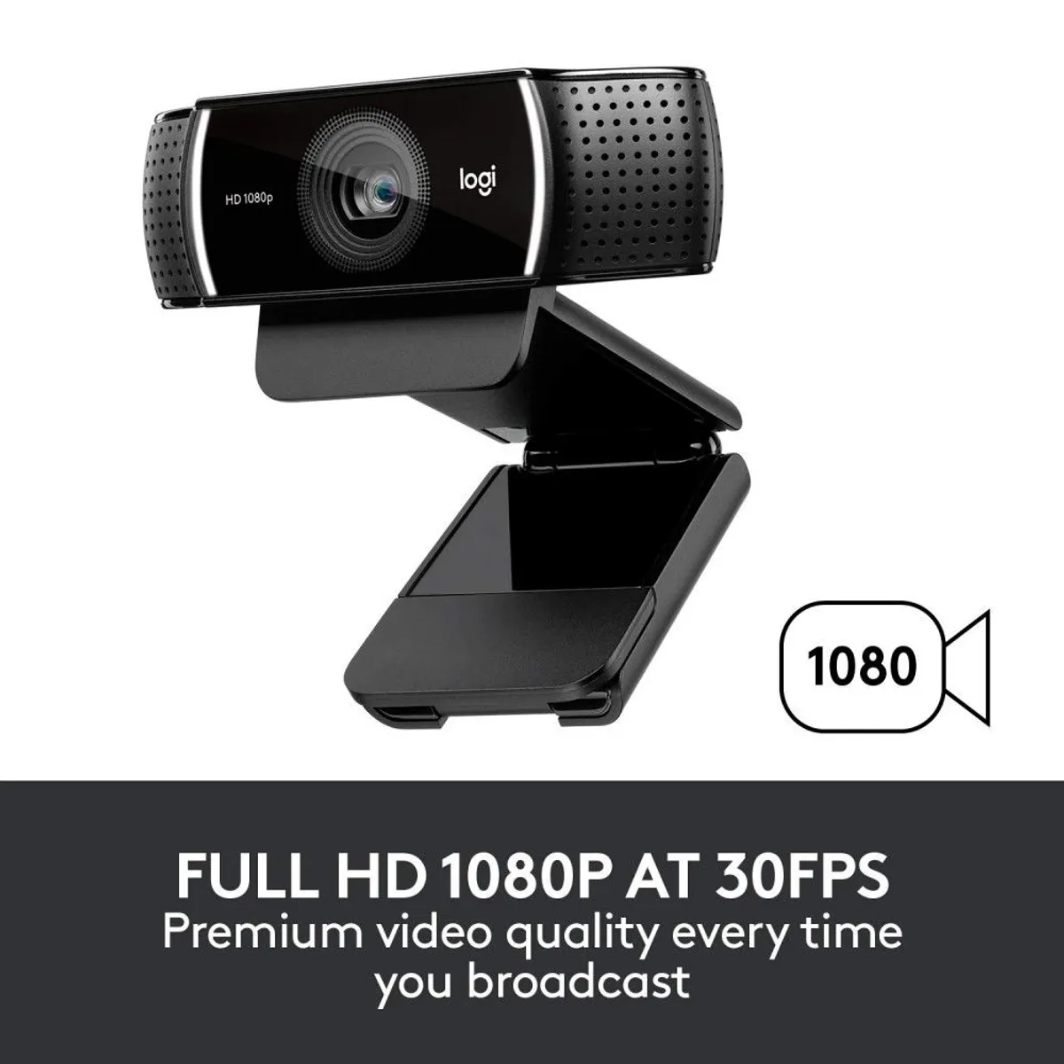 Logitech 960-001088 C922 Pro Stream 1080p30fps 720p60fps 78 fokos látószög autofókusz sztereó mikrofon USB-A XSplit licenc állvány #1