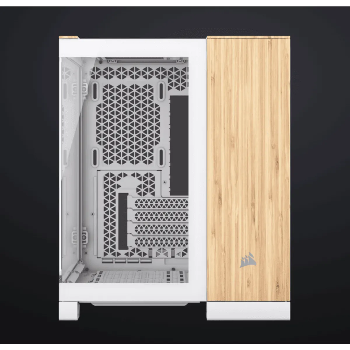 Corsair CC-9011288-WW 2500X Micro-ATX kétkamrás toronyház fehér bambuszfa dekorpanel 9x120 mm ventilátor #6