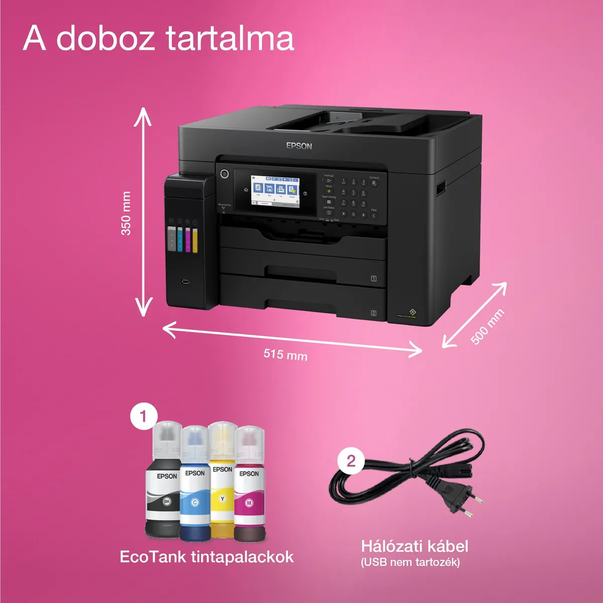 EPSON C11CH72402 EcoTank L15150 A3 MFP duplex WiFi LAN USB LCD érintőképernyős #4