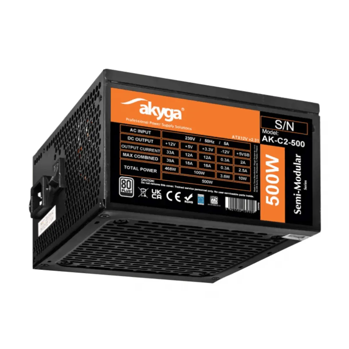 Akyga AK-C2-500 Classic félmoduláris ATX 2.31 500W #1