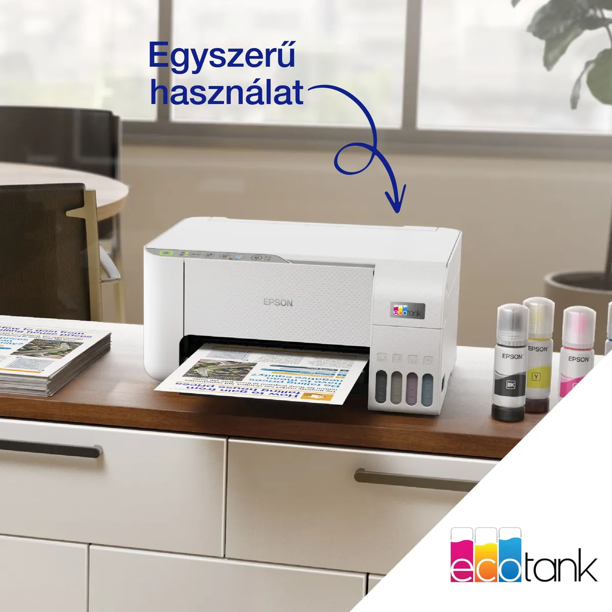 EPSON C11CJ67436 EcoTank L3276 tintasugaras multifunkciós Wi-Fi A4 színes fehér #9