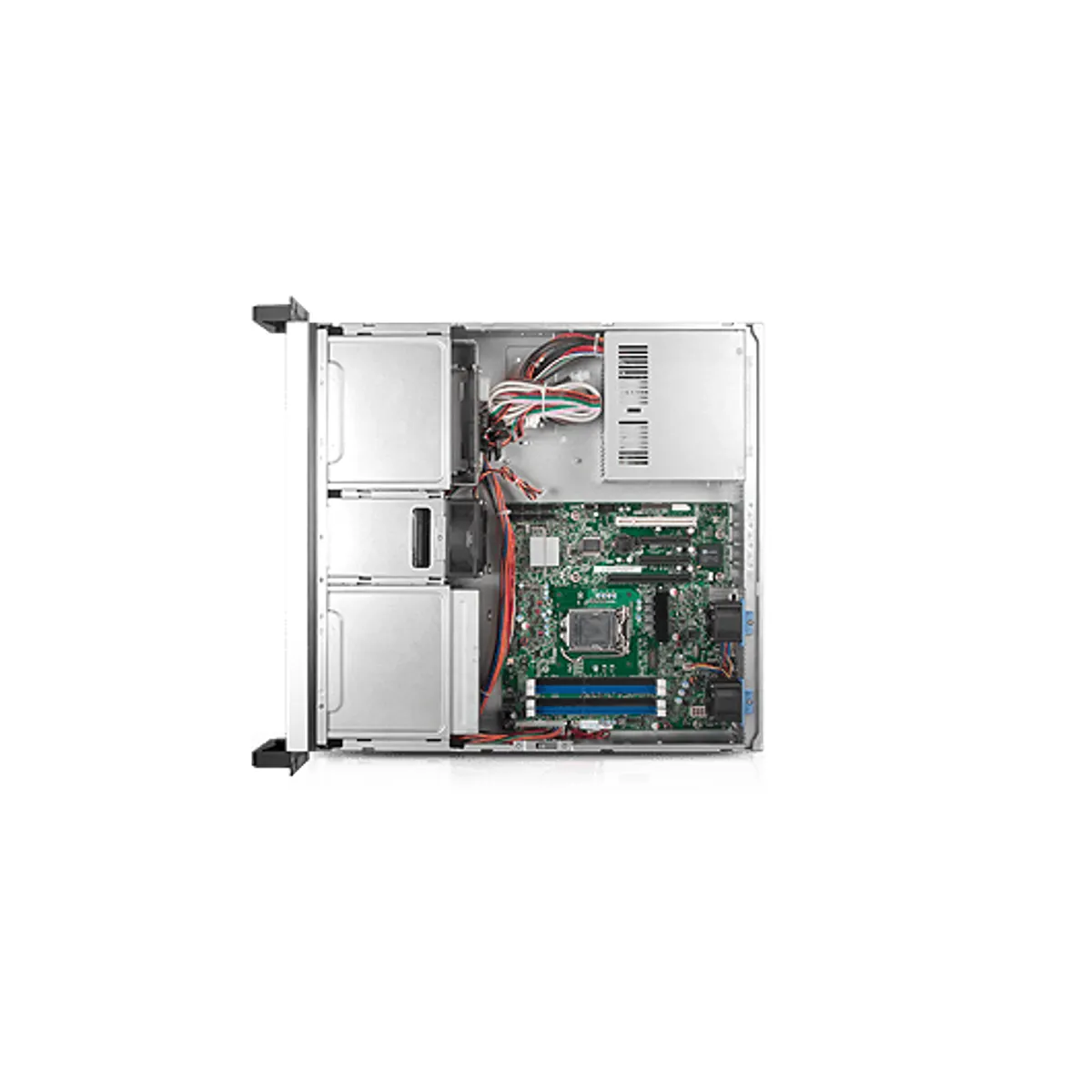 Chenbro RM24200H02*13665 2U IPC szerverház fekete előlapi ablakkal ajtó nélkül elől USB 3.0 x2 PS/2 PSU tartó középső 80 mm vent hátsó ablakkal #3