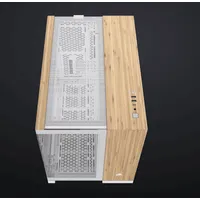 Corsair CC-9011288-WW 2500X Micro-ATX kétkamrás toronyház fehér bambuszfa dekorpanel 9x120 mm ventilátor #5