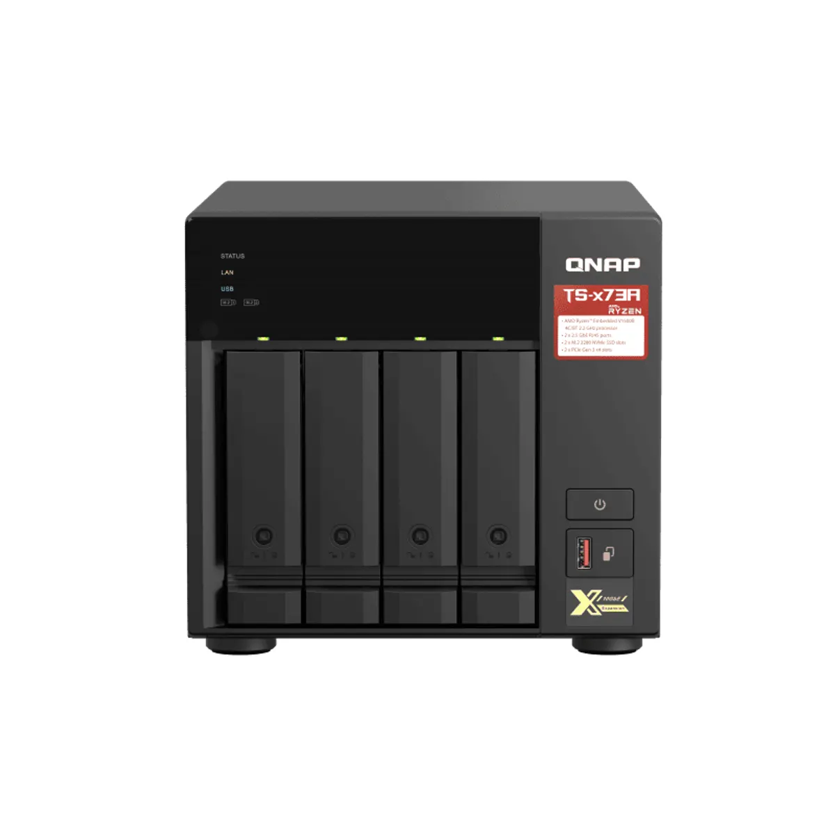 QNAP TS-473A-8G TS-473A 4-bay NAS AMD Ryzen V1500B 2.2GHz 8GB DDR4 2x2.5GbE 2x M.2 NVMe PCIe 3.0 x4 #2