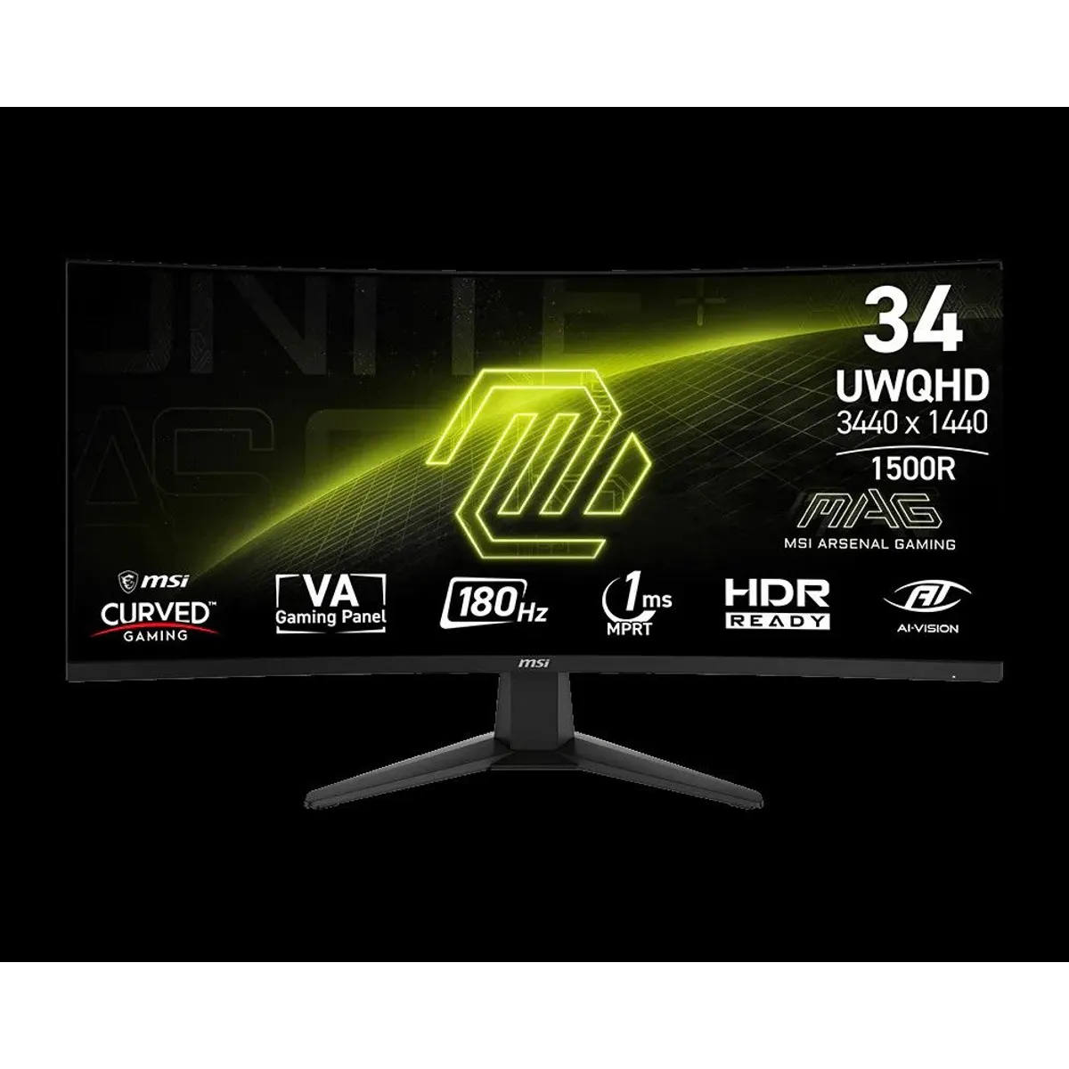 MSI MAG 346CQ 34" UWQHD VA 180Hz 1ms MPRT 3000:1 HDR Ready 121% sRGB 90% DCI-P3 HDMI DP VESA 100x100 mm garancia 36 hónap #1