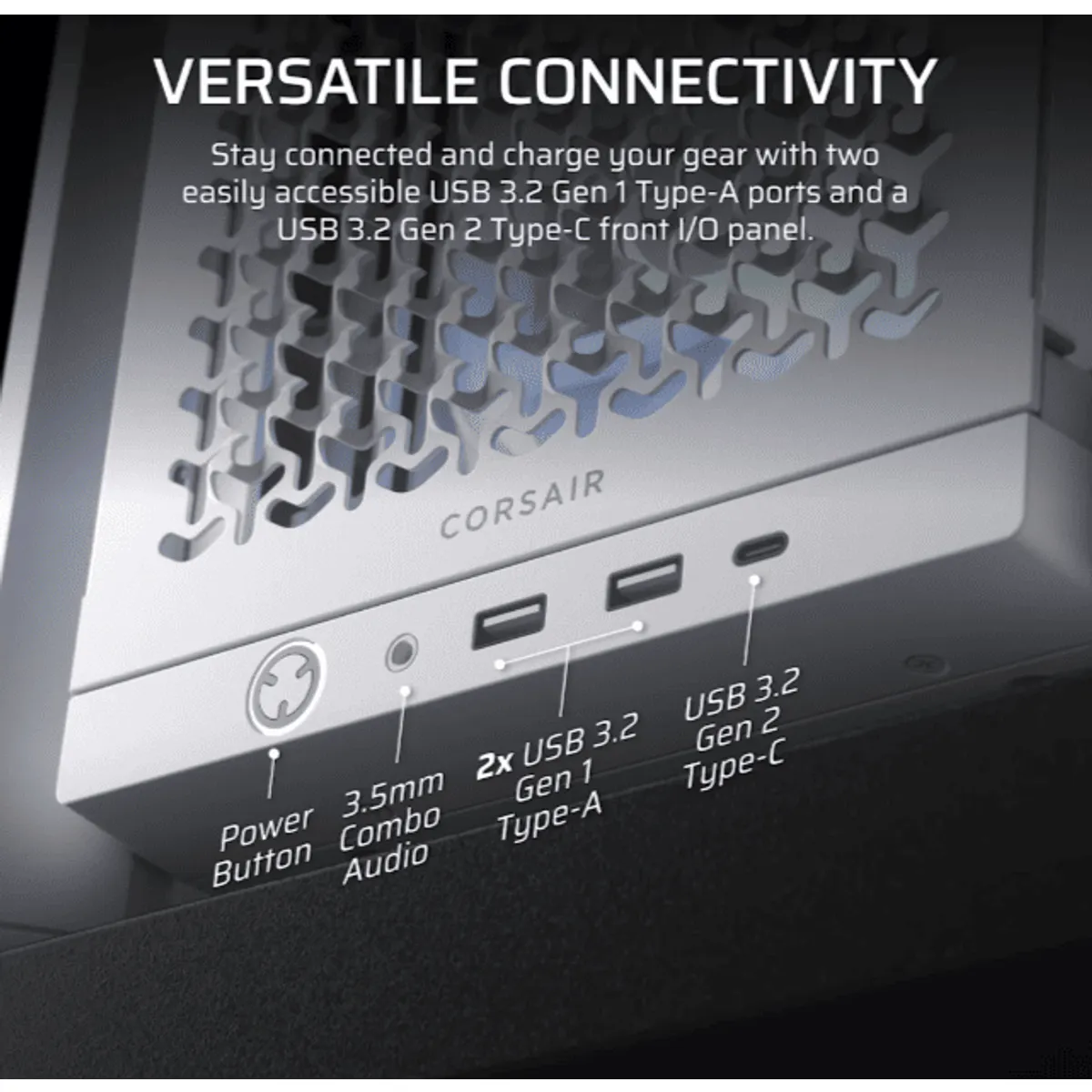 Corsair CC-9011297-WW Frame 4000D RS ARGB fehér moduláris 3db RS120 ARGB ventilátor #4