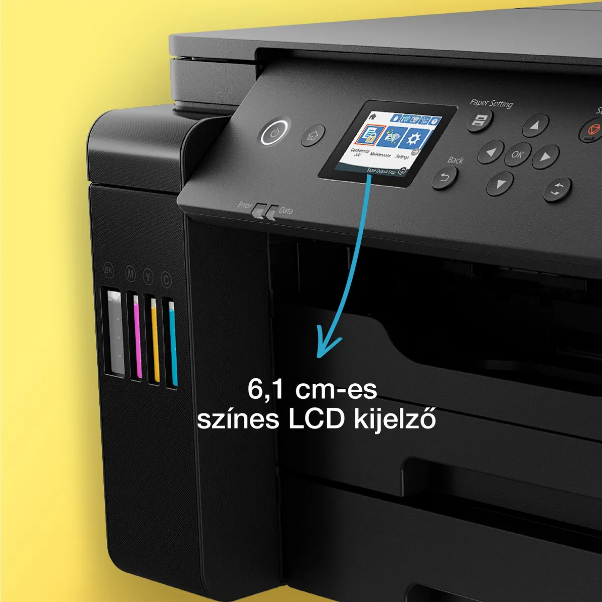 EPSON C11CJ04402 EcoTank L11160 4800x1200dpi 32ppm fekete 21ppm színes duplex WiFi LAN USB 550 bemeneti 125 kimeneti 4 soros LCD #5