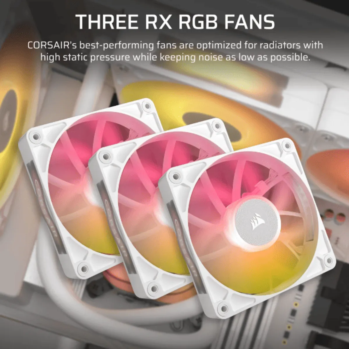 Corsair CW-9061026-WW Titan 360 RX LCD fehér iCUE LINK RGB 3 ventilátor #3
