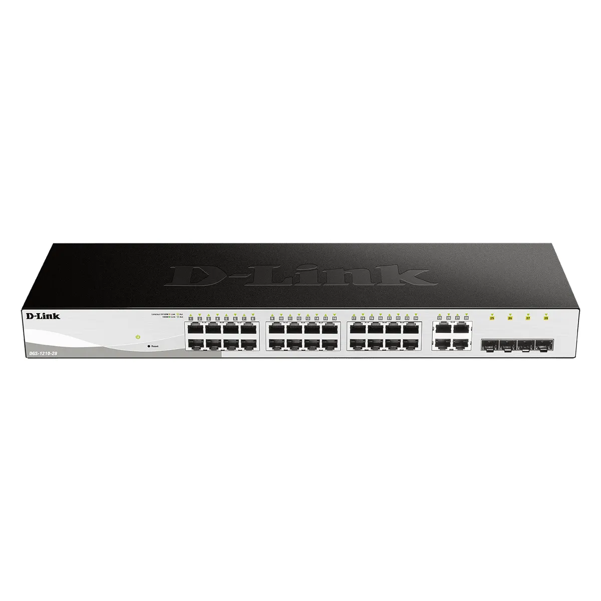 D-Link DGS-1210-28-E 28-portos gigabites intelligens menedzselt kapcsoló 24x 10 100 1000 RJ-45 4x combo ports 56 Gbps #1