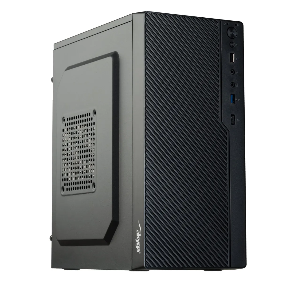 Akyga AK36BK Micro ATX ház 3 belső rekesz előlapi USB 2.0 és USB 3.0 mikrofon és audió bemenet max 250 mm GPU táp nélküli fekete #1