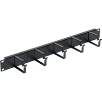 Legrand EHPM1UP vízszintes rendező panel 1U 19" gyűrűs acél/műanyag, csavaros rögzítés, fekete